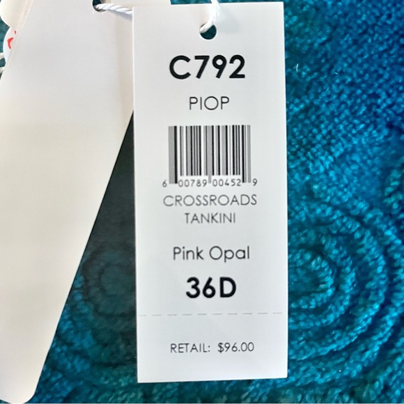 SWIM SYSTEMS CROSSROADS TANKINI IN PINK OPAL; NWT! - Picture 3 of 14